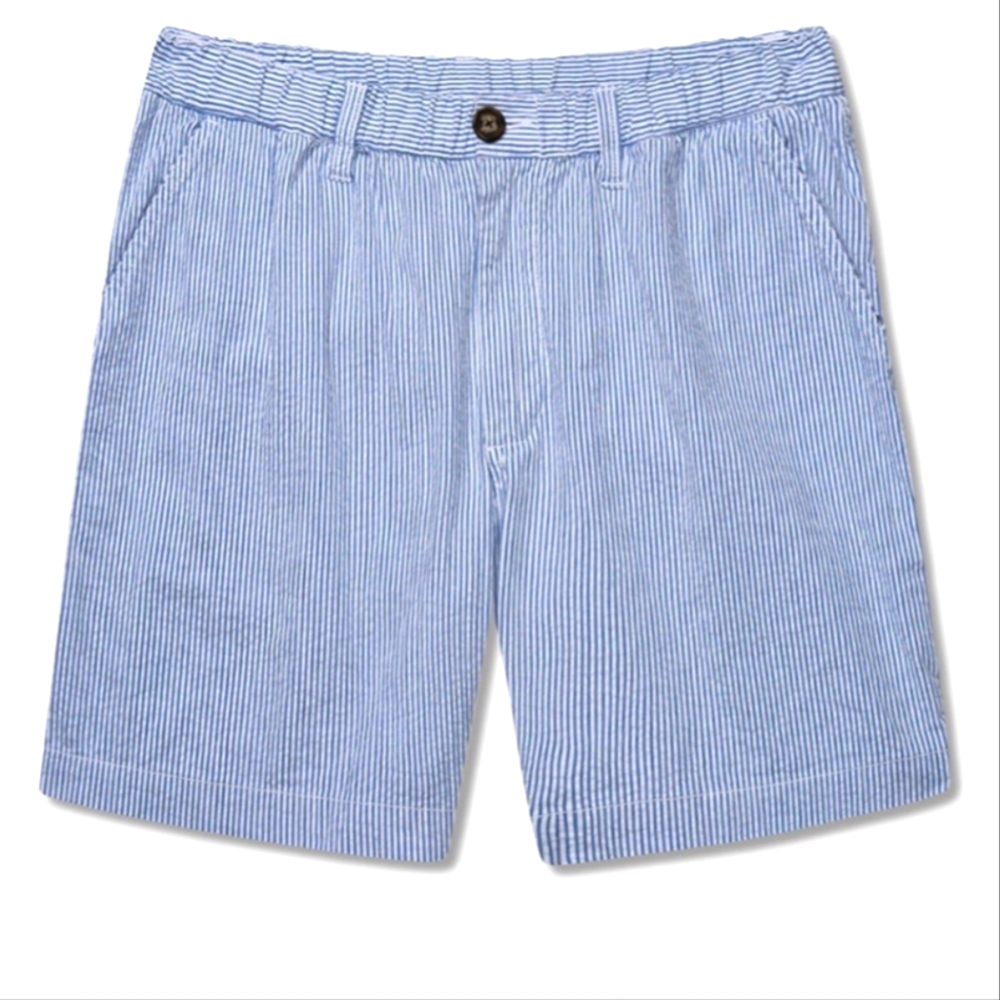 Seersucker Casual Shorts 7"